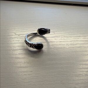 black onyx sterling silver ring
